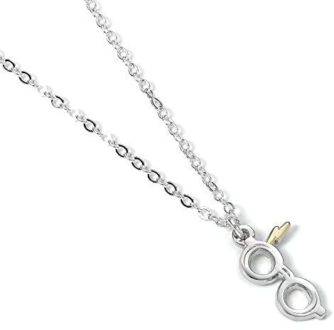 HARRY POTTER - Lightning Bolt & Glasses - Collier Plaqué Argent