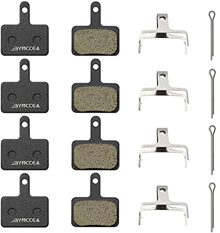 Bynccea Bremsbeläge 4 Paar, Fahrrad Scheibenbremsbeläge für Shimano B01S, B03S Tektro/TRP