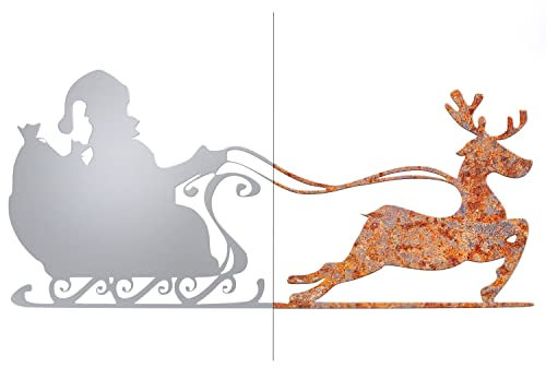 tuning-art WD01 Weihnachts-Schild | Weihnachtsdekoration | Deko Metallschild | Stahl Massiv | Innen- und Außenbereich | Edelrost
