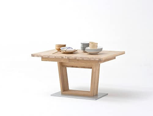 expendio Esstisch ESMA 15 Eiche Bianco teilmassiv 140(220) x90x77 cm Esszimmertisch Tisch Küchentisch Eckbanktisch