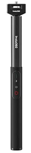 Insta360 Power Selfie Stick, con Batteria Integrata, per Fotocamera One RS, ONE X2 & X3, Action Cam, Telecomando Integrato, Nero