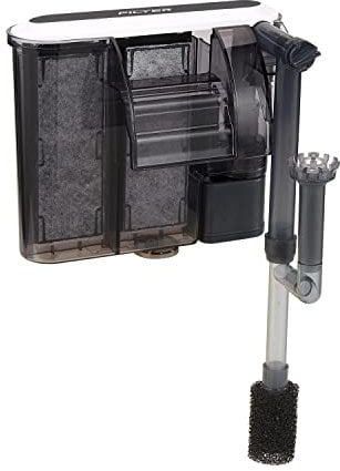 AQPET Angel 380 Filtro Esterno a Cascata da Appendere Incluse Cartucce Filtranti per Acquari Fino a 100 Litri, Nero