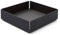 eglooh - Dafne - Taschenleerer mit Struktur aus schwarzem Stahl - Innerer Boden aus echtem Leder Anthrazit Grau - Schreibtisch Organizer mit modernem Design - cm 14,5 x 14,5 x H.4 - Made in Italy