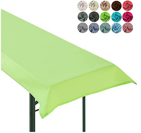 heimtexland ® Tischdecke Bierzeltgarnitur Biertischdecke Garten Tischdeko Party Event Dekoration Typ861 Grün 90x240 cm