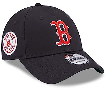 New Era Boston Red Sox MLB Cap 9Forty Strapback Kappe Teamlogo Teampatch blau - One-Size