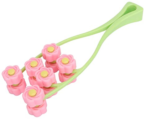 Rouleau de massage facial multi-rouleaux – Particules concaves et convexes – Poignée en V confortable – Améliore la tonicité de la peau – Élimine les toxines et détend les muscles