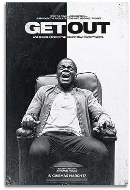 WITIN Horror-Filmposter Get Out, dekoratives Leinwandbild, Familienschlafzimmer, 30 x 45 cm
