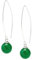 Boucles d'oreilles en perles de pierre naturelle faites à la main pour femme avec crochets en argent sterling - Idées cadeaux pour femme (Agate verte)