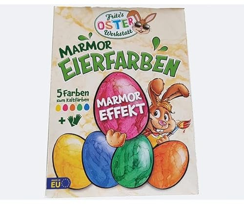 Farben und Zubehör der Marke FRITZ'S EASTER Modell Easter Egg Paint Liquid 5 Farben sortiert Marmor