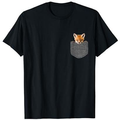 Fuchs in Brusttasche T-Shirt