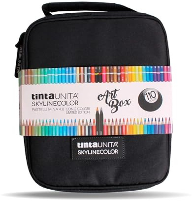 Tinta Unita ASTUCCIO SKYLINECOLOR ART BOX 110 COLORI NERO GLITTERATO