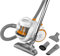 Hyundai HYUVC009, Beutellosser Staubsauger, Weiss/Orange, 700 W, 1.5 liters, 80 Dezibel