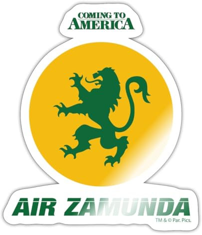 Spreadshirt Der Prinz aus Zamunda Air Zamunda Logo Sticker, 10 x 10 cm, Weiß glänzend