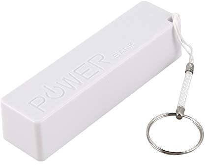 Yumin Portable External Power Bank Battery Charger 18650 with Keychain (Without Battery) (White)