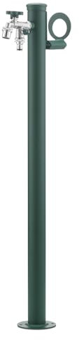 Belfer 42SRR Fontana da Giardino con Doppio Rubinetto e Porta Tubo dell'Acqua Colore Verde