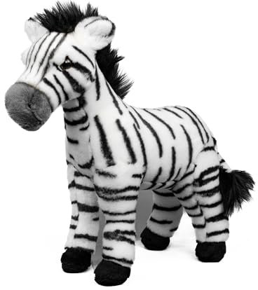 Teddys Rothenburg Kuscheltier Zebra stehend schwarz/weiß 30 cm Plüschzebra Plüschtier