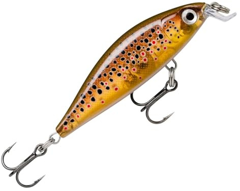 Rapala X-Light Minnow 5cm 4g - Wobbler, Hardbait, Twitchbait, Minnow zum Barschangeln, Hardbait zum Spinnfischen, Farbe:Live Brown Trout