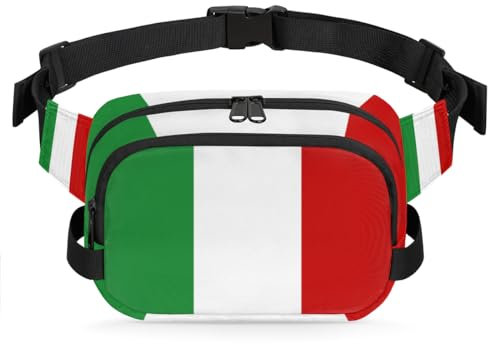 Hüfttasche mit Italien-Flagge, multifunktional, für Reisen, Sport, Laufen, Flagge, Bauchtasche, Geldbörse, Gürteltasche für Damen, Herren, Mädchen, Jungen, farbe, XL, Taschen-Organizer