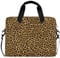Sac pour ordinateur portable en fourrure à imprimé léopard abstrait pour homme et femme, sacoche d'ordinateur portable pour ordinateur portable de 14/15,6/16, sac à bandoulière pour bureau, école,