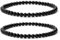 Landorilo 2 Stück Naturstein Runde Perlen Stretch Armband (4mm) für Damen Herren, Yoga Heilstein Armbänder, Freundschaftsarmband, Paar-Armband, Ersatzperlen Inklusive(2R Schwarzer Turmalin)
