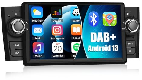 CAMECHO 7 Android 13 Autoradio per Fiat Punto 2005-2009/Linea 2007-2011, [1+32GB] 2Din HD Touchscreen Radio Bluetooth con GPS WIFI FM/RDS Mirror Link EQ Sound +Telecamera Posteriore Canbus