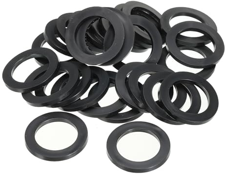 PATIKIL M30 Gummi Unterlegscheiben Gummidichtung Rund, 60 Stück 30mm ID 40mm OD 3mm Dick Flache Unterlegscheiben Set Dichtungsgummi für Wasserhahnrohr Befestigungsschraube, Schwarz
