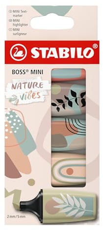 STABILO - Textmarker - BOSS MINI Naturevibes | 5er Pack, 5 Farben