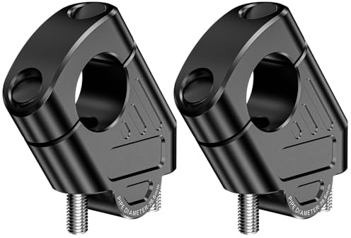 LOKTENWO Aluminum Alloy 1.1”(28mm) Motorcycle Handlebar Risers, Universal Handlebar Mount Clamp Risers Compatible with Dirt Pit Bike Mini Bike UTV