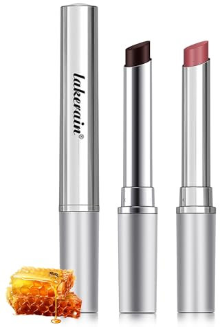 Pintalabios Tinted Lip Balm-2pcs Black Pink Hidrating Honey Lipstick Lipstick Lipstick, Bálsamo labial natural tintado, cuidado de labios hidratante de larga duración para labios secos