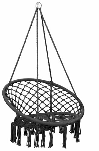 Homgoday Silla Colgante Hamaca Columpio 80 cm Antracita sillas terraza Exterior sillas Jardin Exterior
