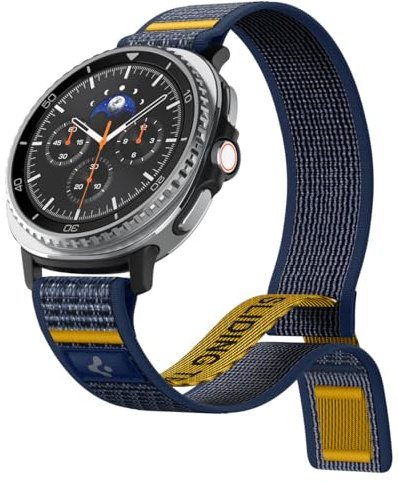 Spigen Athlex Air Armband für Samsung Galaxy Watch 9/8 und 8 Classic | Atmungsaktives Nylon-Loop-Armband mit Klettverschluss, für Modelle 2026/2025 (40/44/46mm)