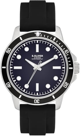 s.Oliver Herrenuhr - 41 mm - analoge Armbanduhr mit Quarzwerk - Multifunktion & 3 Zeiger - hoher 5 ATM wasserdicht - Kratzfest