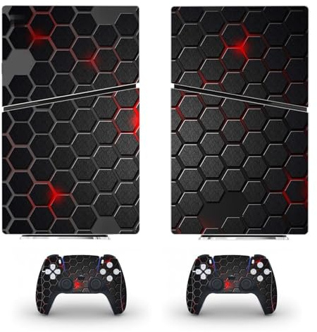 Sans Résidus Pour PS5 Slim Skin Disc Edition & Digital Console Et Manette Vinyl Cover Skins Wraps Scratch Resistant, Compatible Avec Pour 40012 Autocollant Protection Premium Peau(Digital Edition)