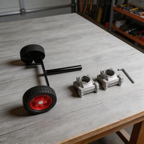 BildeeMait Lawn Mower String Wheel Attachment 26mm 28mm Shaft, for Heavy Duty Easy Install Accessory, Converts to Wheeled Effortless Grass and Cutting in Gardens and Yards