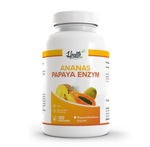 Zec+ Nutrition Ananas-Papaya Kapseln, Enzym-Kapseln mit natürlichen Verdauungsenzymen, 120 Kapseln