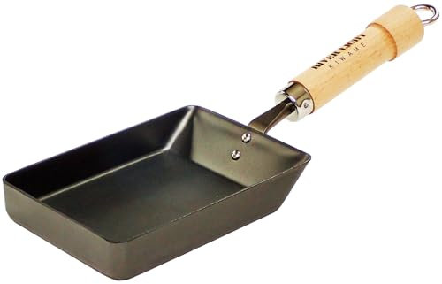 River Light Kyoku Japan J1611 Iron Egg Frying Pan, Extra Small, Iron Nitride, IH Compatible, Rust Resistant, Made in Japan