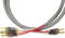 Blue Jeans Cable Canare 4S11 Speaker Cable, with Ultrasonically-Welded Bi-Wire Terminations (One Cable - for one Speaker); Assembled in The USA (40 Foot, Two Bananas to Four Bananas, Grey)