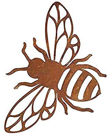 itsisa ® Dekofigur Biene im Rost Design, Rostfigur für den Garten, Gartendeko, Metalldeko