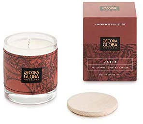 DECORAGLOBA - Duftkerze im Glas - Duftkerze aus Sojawachs - Zimt und Zitrusduft - Brenndauer bis zu 50 Stunden, 220g