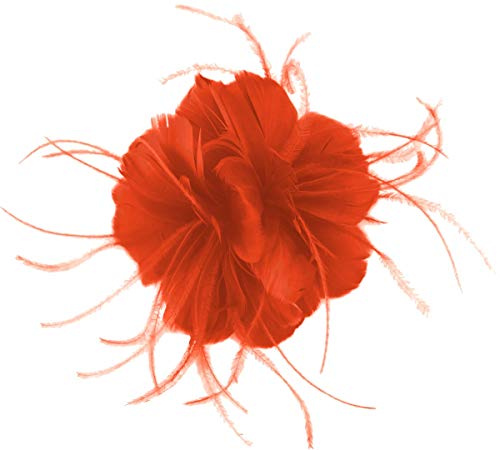 Failsworth Millinery Feather Fascinator in Persimmon, size: One Size