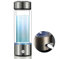 Hydrogen Water Bottle Generator 420ml Hydrogen Water Generator Portable Alkaline Water Machine Double Layer Glass Alkaline Water Bottle 1100-1600 PPB Water Ionizer USB Alkaline Water Filter Bottle