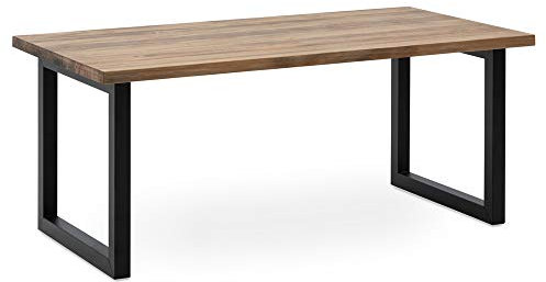 BOX FURNITURE iCub Big Wood Eco Couchtisch, 120 x 60 x 43 cm, Schwarz, Vintage-Effekt