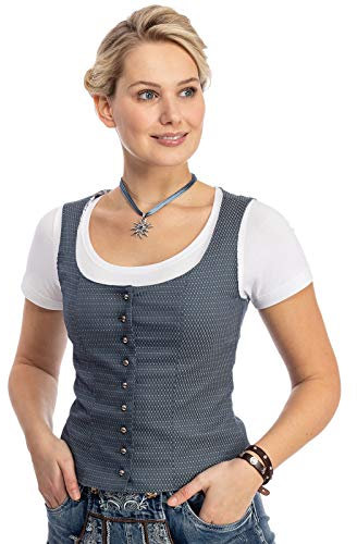 OS Trachten Damen Mieder 453000-3924 blau, 48