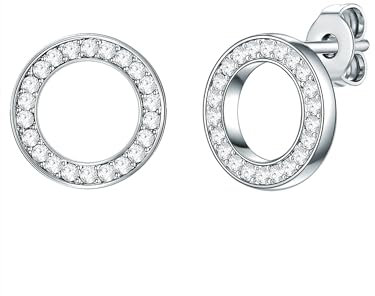Rafaela Donata Damen Ohrstecker aus 925/- Sterling Silber mit verziert mit Kristallen