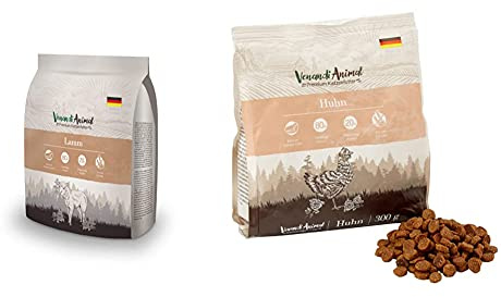 Venandi Animal Premium Trockenfutter für Katzen, Lamm,getreidefrei mit viel frischem Fleisch, 300 g & Premium Trockenfutter für Katzen, Huhn,getreidefrei mit viel frischem Fleisch, 300 g