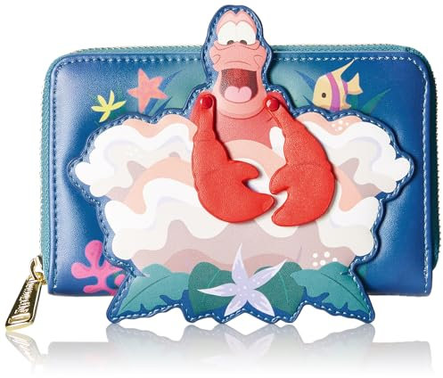 Loungefly Disney - Sebastian - Little Mermaid - Sebas - Wallet - Exclusivité Amazon - Porte-Monnaie Mignon à Collectionner - Idée de Cadeau - Étui Porte Cartes avec Plusieurs Fentes pour Les Cartes