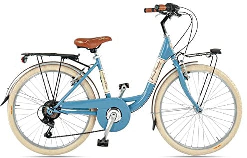 Via Veneto by Canellini Retro Vintage Fahrrad Fahrrad Fahrrad Mädchen Junior 24 (Hellblau)