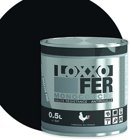Loxxo Peinture Fer Antirouille Glycéro 2,5l, Noir, 2,5L