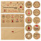 BIROYAL Aufkleber Weihnachten 100 Stk. Weihnachtsaufkleber Selbstklebend, Weihnachtssticker 10 Motive, Kraftpapier, Weihnachtsaufkleber zum Beschriften für Umschlag, Geschenktüten