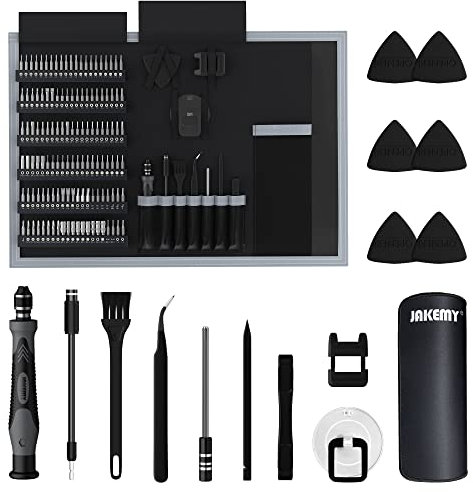 Precision Screwdriver Set, JAKEMY 142 in 1 Professional Electronics Repair Tool Multiple Screwdriver Bit Set with Working Rubber Mat for Laptop, Computer, Macbook, PC, iPhone, Phone, PS4, Xbox, Drone